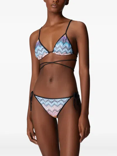 Missoni Bikini With Long Ties And Mesh Details In Multi