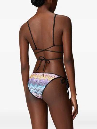 Missoni Bikini With Long Ties And Mesh Details In Multi