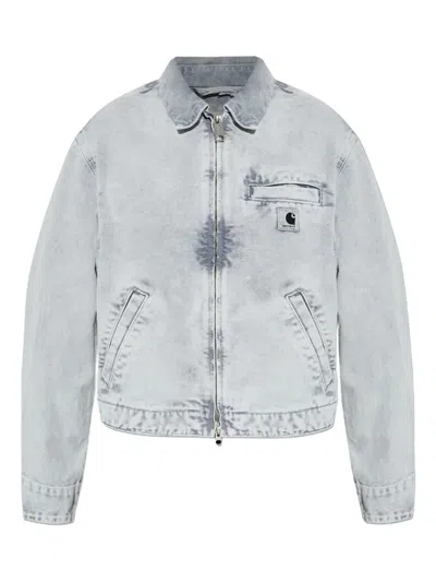 Carhartt Emery Jacket With Collar And Pockets In Gray