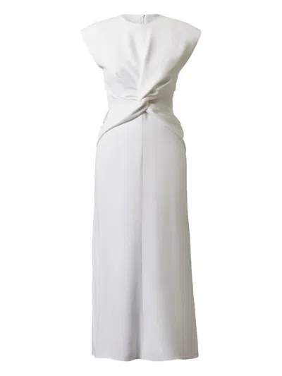 真丝中长连衣裙