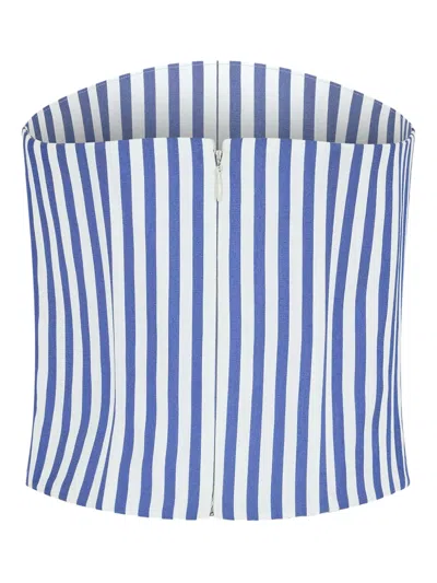 Rosie Assoulin Venus Striped Strapless Top