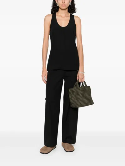 Totême 'espera' Black U Neck Rib Tank Top