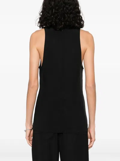 Totême 'espera' Black U Neck Rib Tank Top