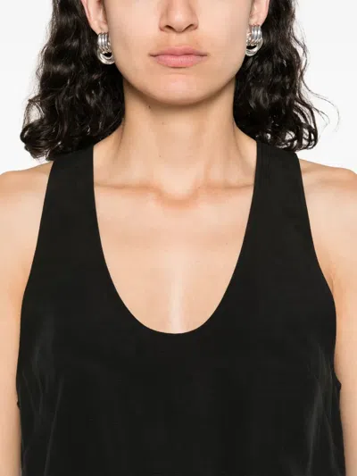 Totême 'espera' Black U Neck Rib Tank Top
