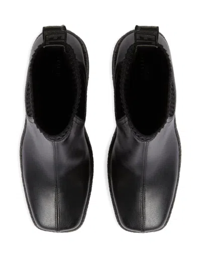 Stella Mccartney Chunky Heel Lace-up Platform Boots In Black