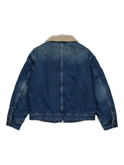 Diesel Kids' Jomox-fur Jacket In Blue