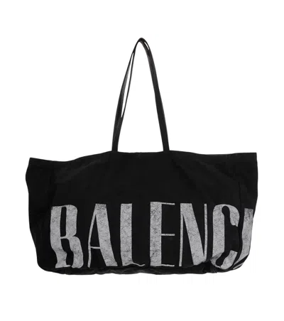Balenciaga Logoed Tote Bag In Black