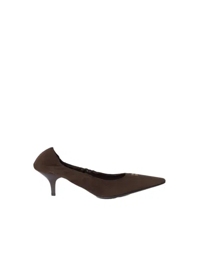 Miu Miu Brown Pointed Toe Heels In Brown