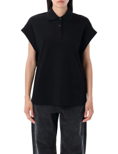 Saint Laurent Cotton Blend Polo Shirt With Logo In Black