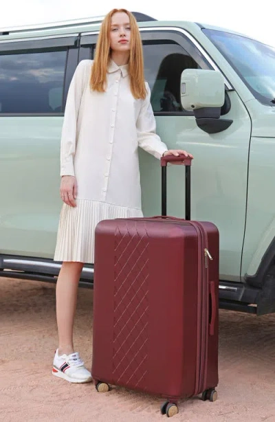 Badgley Mischka Diamond 3-piece Expandable Spinner Luggage Set