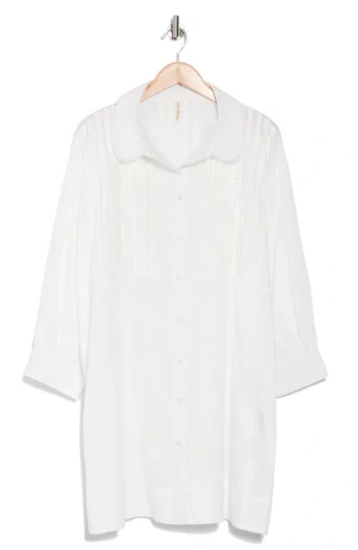 Boho Me Lace Inset Button-up Shirt
