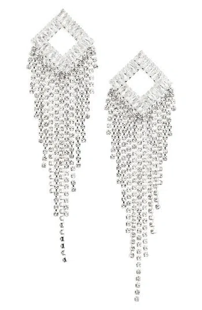 Natasha Cubic Zirconia Crystal Fringe Drop Earrings