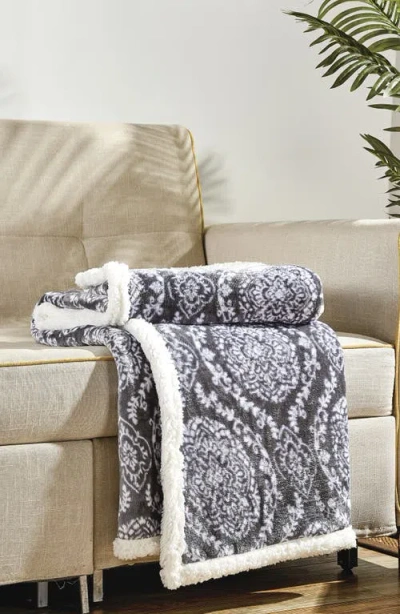 Luxury Home Gracey Reversible Faux Shearling Throw Blanket