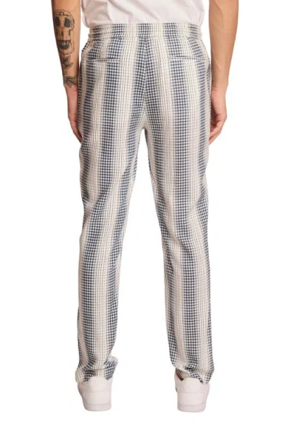 Paisley & Gray Men's Chester Diamond Striped Drawstring Pants In Blue