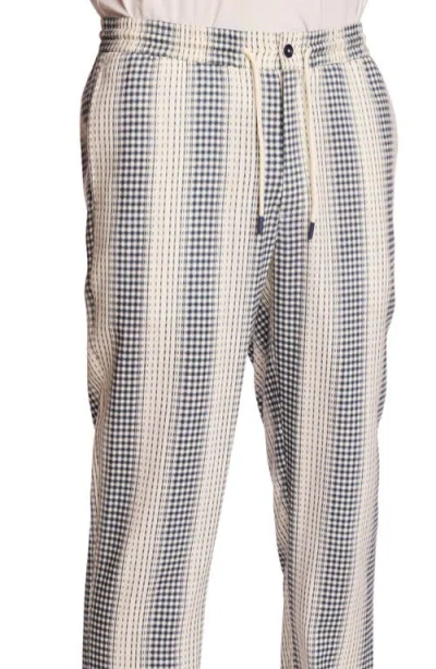 Paisley & Gray Men's Chester Diamond Striped Drawstring Pants In Blue