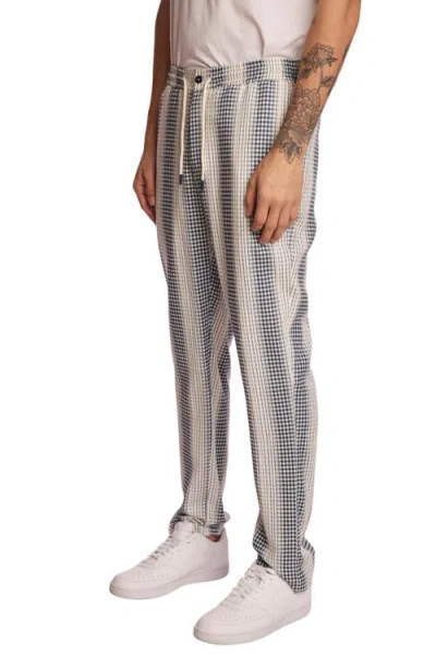 Paisley & Gray Men's Chester Diamond Striped Drawstring Pants In Blue