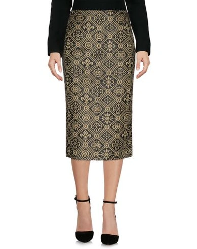 Anna Sammarone Midi Skirts In Gold