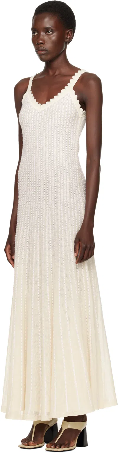 Khaite Thora Pointelle Maxi Sweater Dress With Removable Capelet