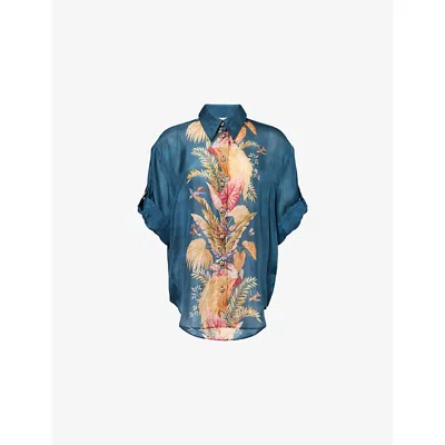 Zimmermann Ascension Relaxed Shirt In Multi