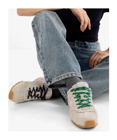 Alohas Tb.56 Fuzzy Suede Sneakers In Metallic