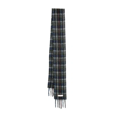 Marni Soft Fringed Scarf Multicolored Pattern In Black