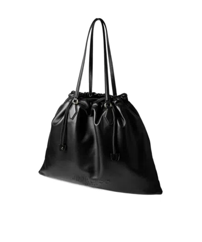 Jimmy Choo Borsa Shopping In Nappa Nera  Donna