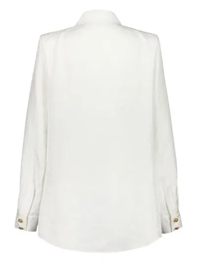 Balmain Jacquard-pattern Shirt In White