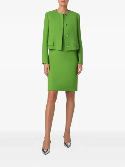 Akris Adriana Short Wool Crepe Jacket