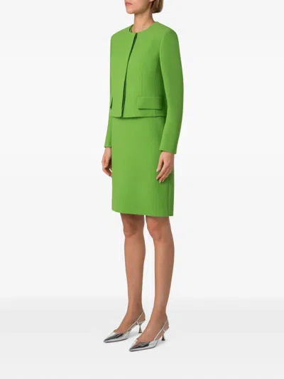 Akris Adriana Short Wool Crepe Jacket