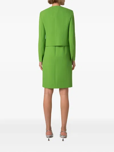 Akris Adriana Short Wool Crepe Jacket