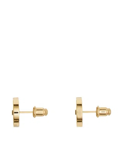 Ferragamo Double Gancini Stud Earrings In Gold