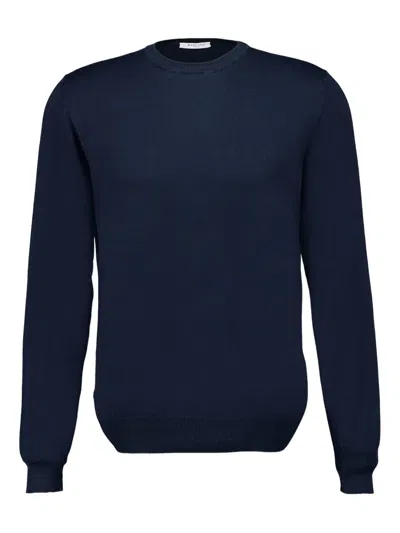 Boglioli Cotton Jumper In Blue