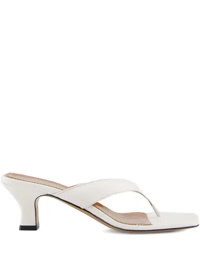 Paris Texas Woman Thong Sandal White Size 7.5 Leather