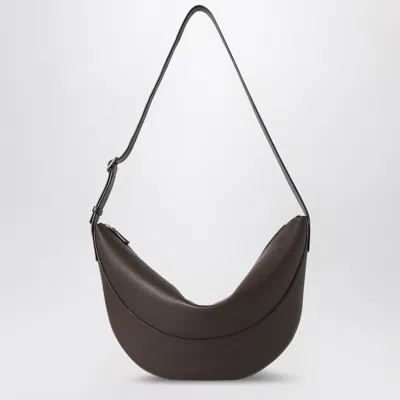The Row Jouve Shoulder Bag In Grain Leather In Brunette