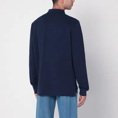 Polo Ralph Lauren Classic Long Sleeve Polo Shirt In Blue