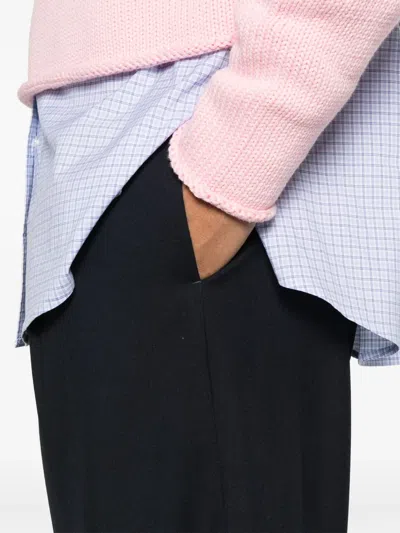 Marni Trousers With Pleated Design And Pockets In Blue