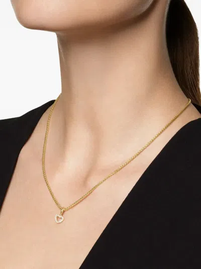 David Yurman 18k Gold Micro Pavé© Open Heart Diamond Necklace
