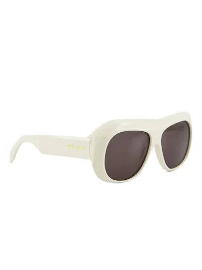 Palm Angels Eyewear Round-frame Sunglasses In White