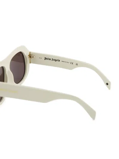 Palm Angels Eyewear Round-frame Sunglasses In White