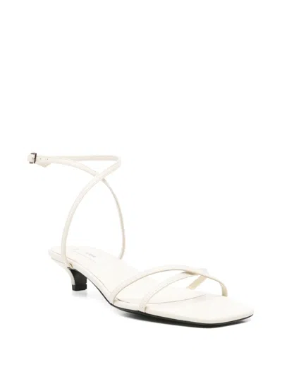 Totême 35mm Leather Crossover Sandals In Gold