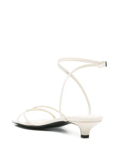 Totême 35mm Leather Crossover Sandals In Gold