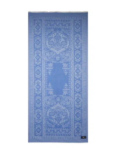 Etro Silk-blend Scarf With Geometric Motif