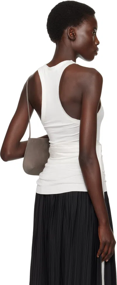 Aaron Esh White Satin Tie Jersey Vest