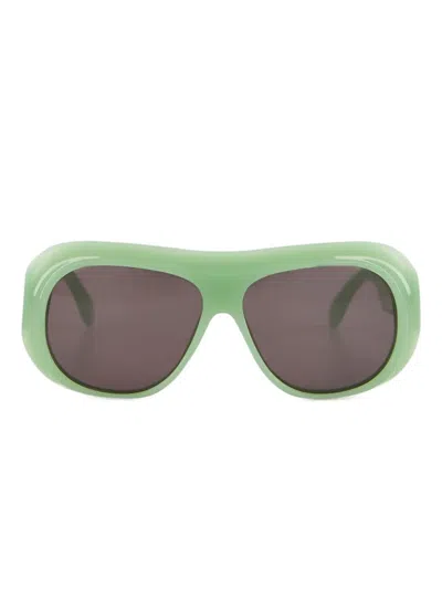 Palm Angels Eyewear Oversize-frame Sunglasses In Green