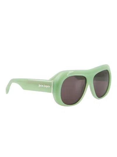 Palm Angels Eyewear Oversize-frame Sunglasses In Green