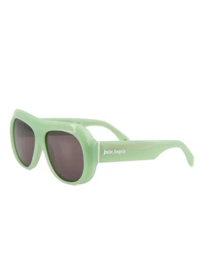 Palm Angels Eyewear Oversize-frame Sunglasses In Green