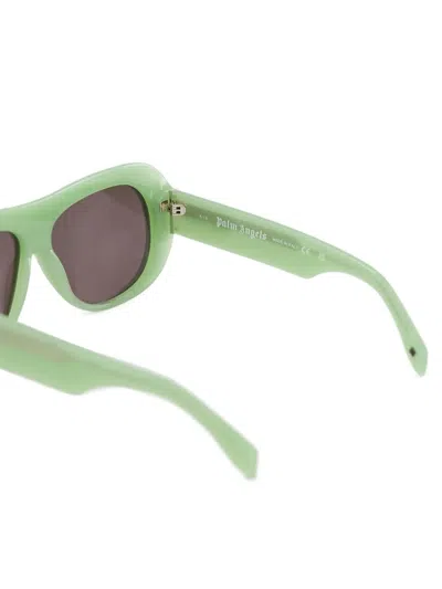 Palm Angels Eyewear Oversize-frame Sunglasses In Green