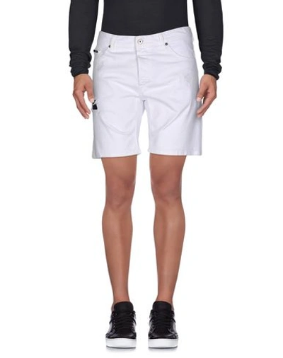 Just Cavalli Denim Shorts In White