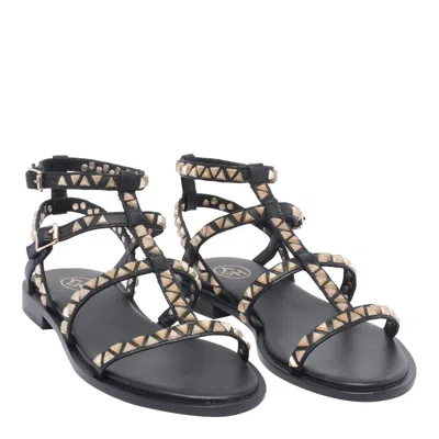 Ash Woman Sandals Black Size 6 Leather