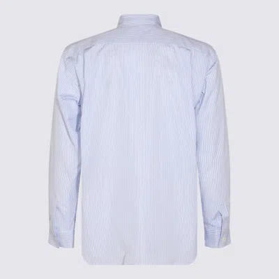 Comme Des Garçons Shirt Striped Patchwork Button-down Collar
